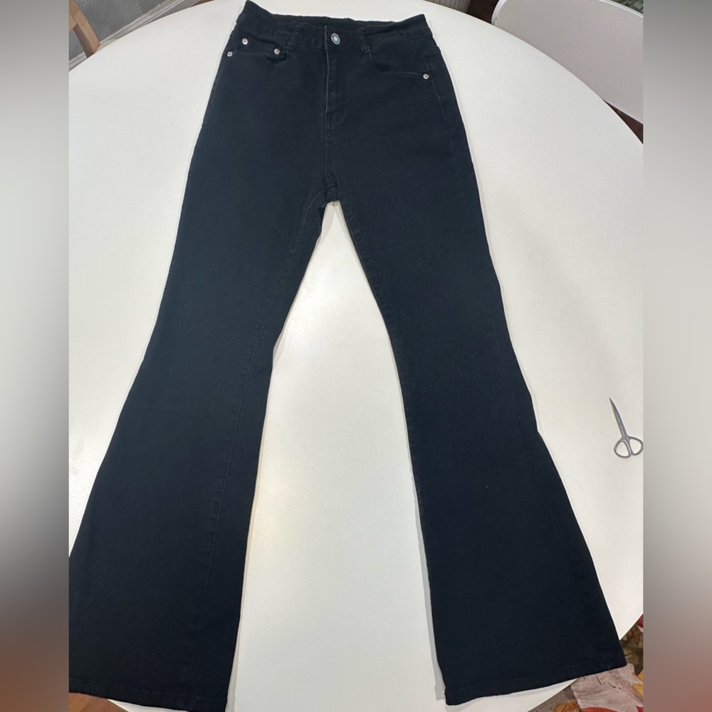 Bellbottoms black jeans, size 8 - Like New